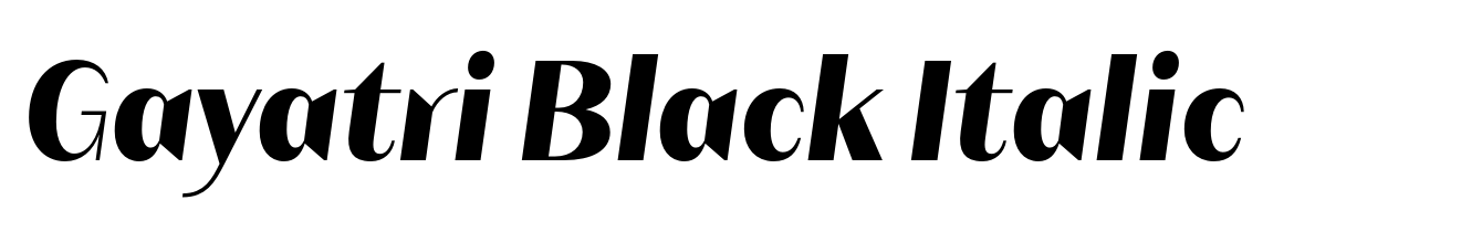 Gayatri Black Italic